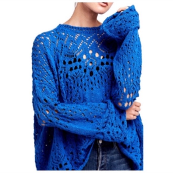 Free People TRAVELING LACE SWEATER SIZE XSMALL NWT - Picture 10 of 13